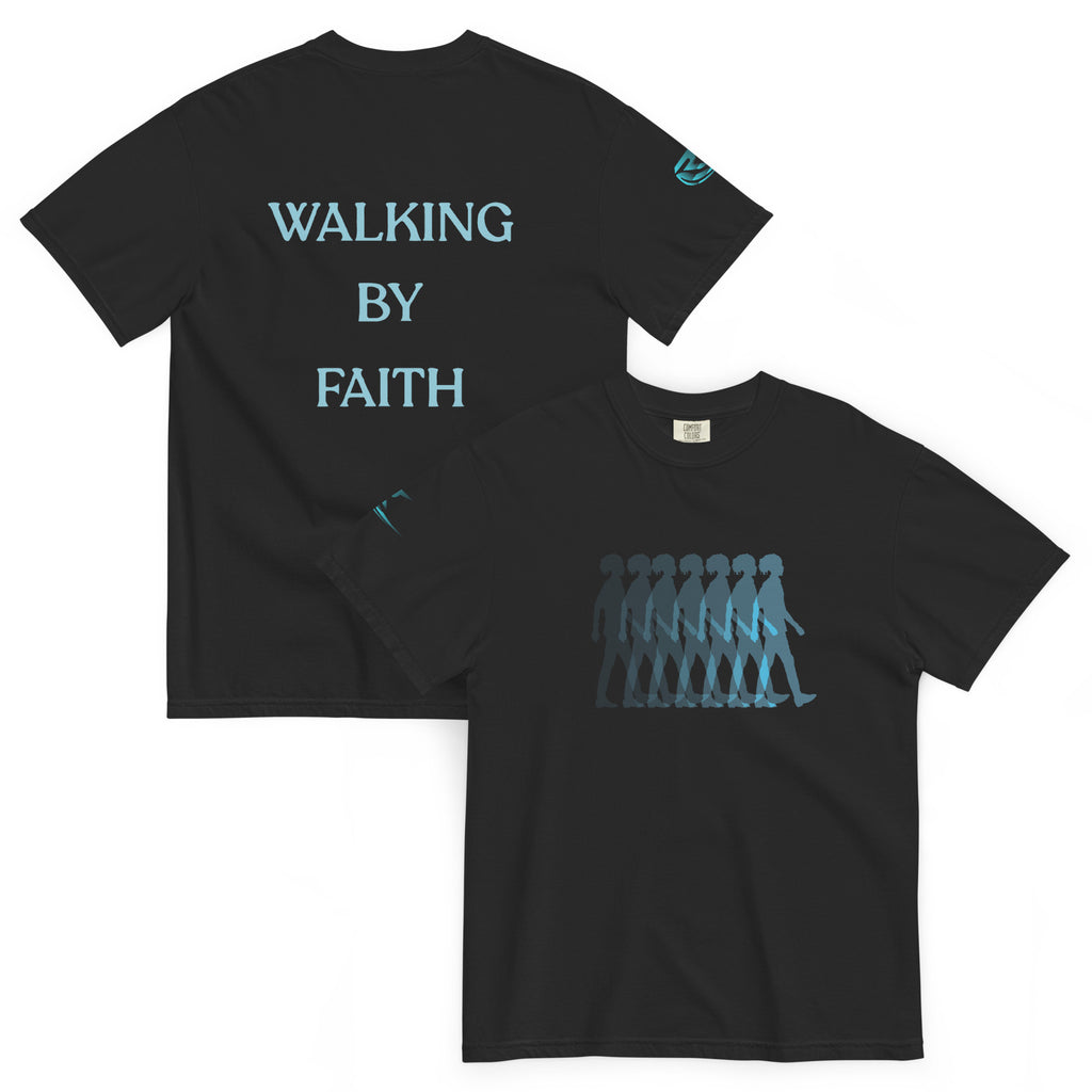 Walking By Faith Unisex Garment-Dyed Heavyweight T-Shirt