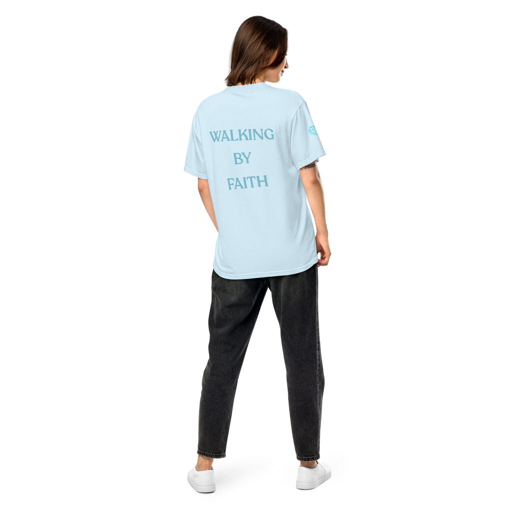 Walking By Faith Unisex Garment-Dyed Heavyweight T-Shirt