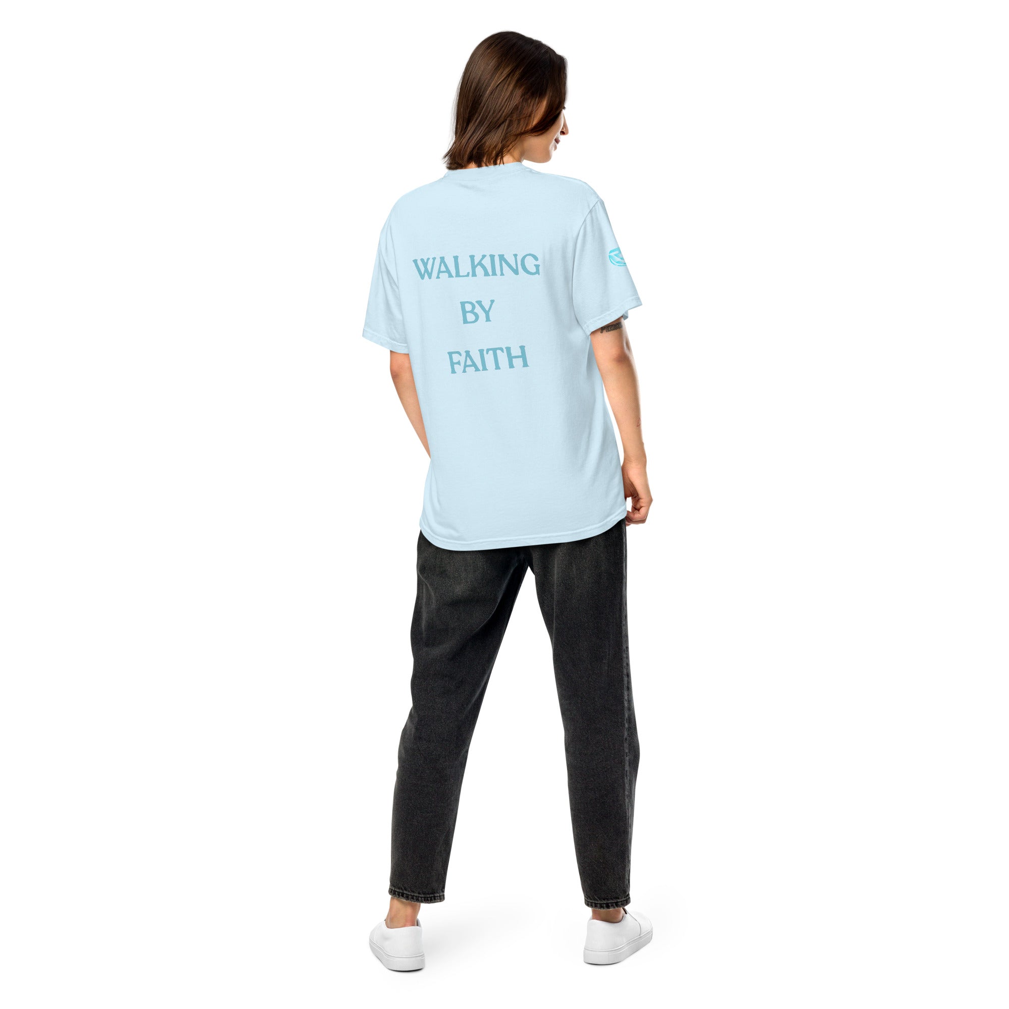 Walking By Faith Unisex Garment-Dyed Heavyweight T-Shirt