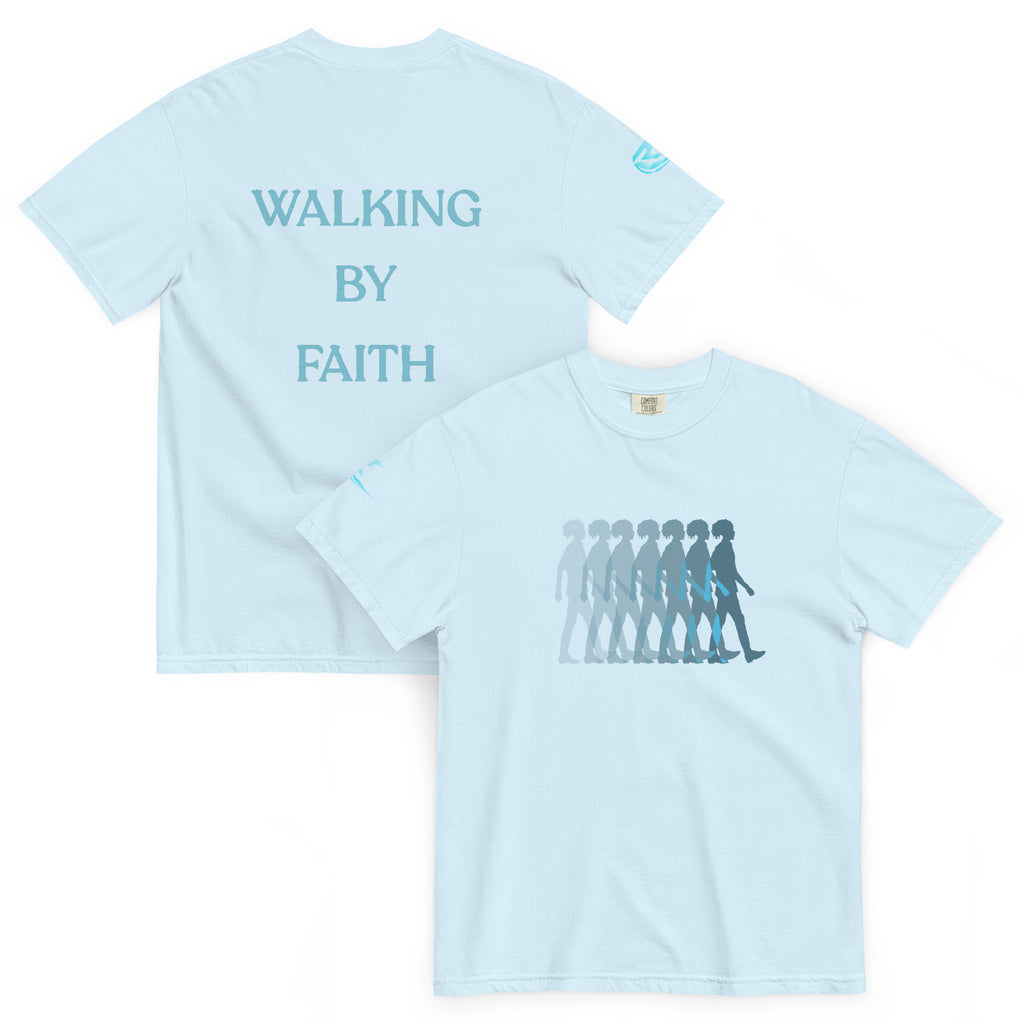 Walking By Faith Unisex Garment-Dyed Heavyweight T-Shirt