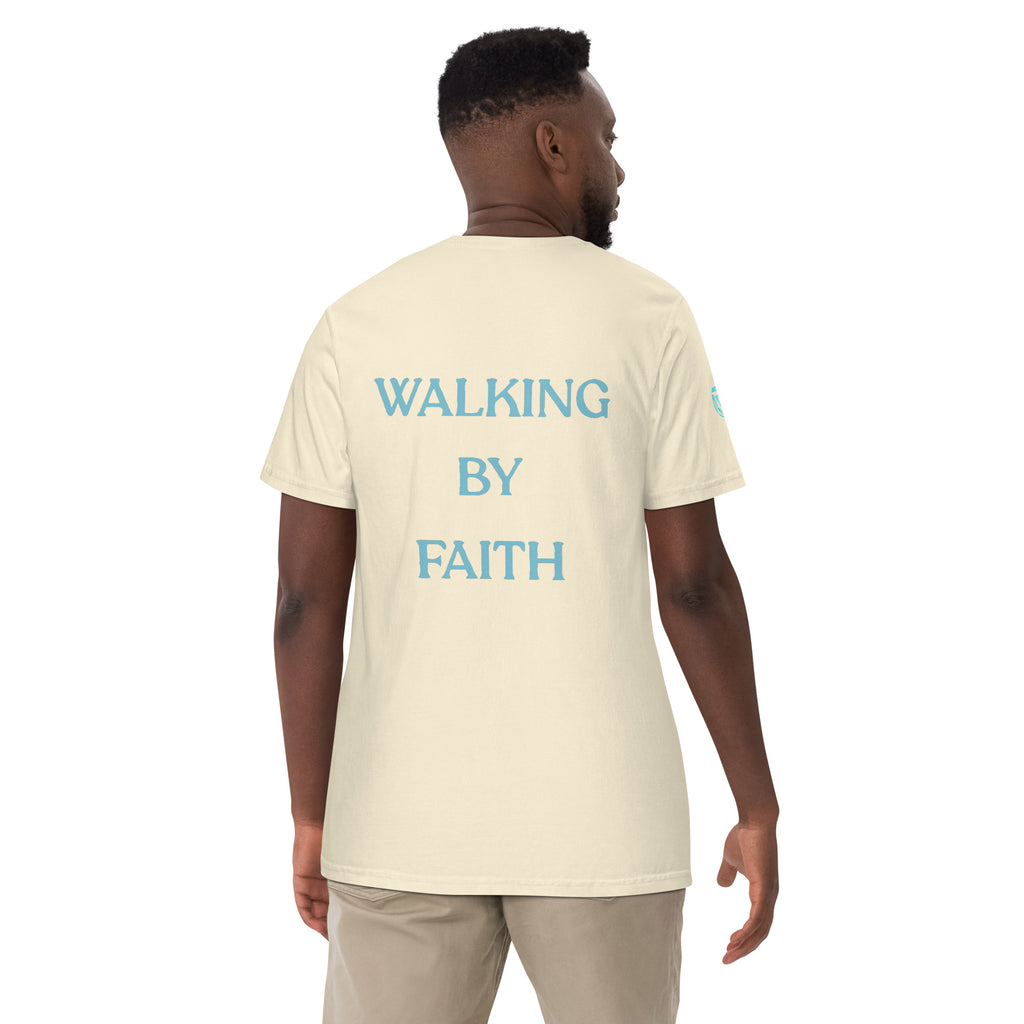 Walking By Faith Unisex Garment-Dyed Heavyweight T-Shirt